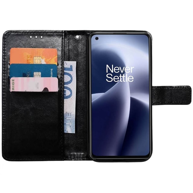 Wallet cover 3-kort OnePlus Nord 2T 5G - Sort