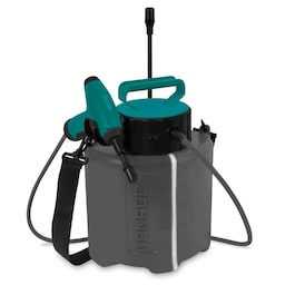 VONROC Tryksprøjte 5 liter - Integreret 4V batteri - Led-indikator - Inkl. 2 sprøjtespiraler, skulderrem og USB-opladerkabel