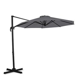 VONROC Parasol Bardolino Ø300cm - Parasol - Dreje og vippe - UPF 50+  Grå