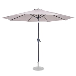 VONROC Premium Parasol Recanati Ø300cm - Slidstærk parasol - Vippefunktion - UV-resistent stof - Antracit/sort - Inkl. betræk