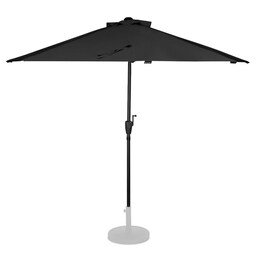 VONROC Premium Parasol Magione - Slidstærk altanparasol - 270x135cm - UV-bestandigt stof - Antracit/sort - Inkl. beskyttelsesovertræk