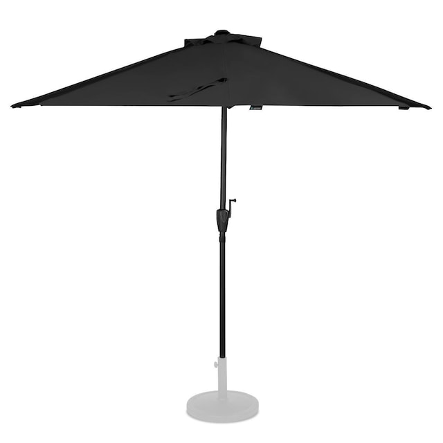 VONROC Premium Parasol Magione - Slidstærk altanparasol - 270x135cm - UV-bestandigt stof - Antracit/sort - Inkl. beskyttelsesovertræk