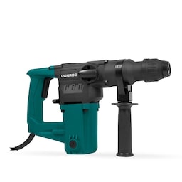 VONROC Borehammer 1050W - 4,5 Joule - Justerbar hastighed - SDS plus - 3 funktioner - Inkl. bor og mejsler