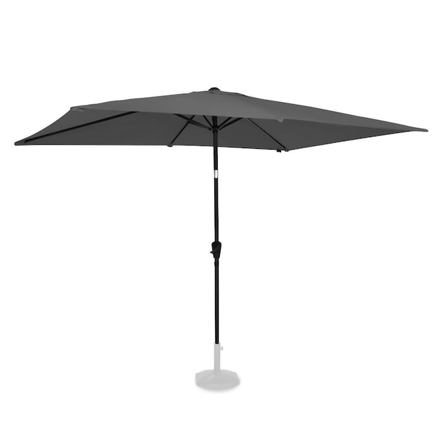 VONROC Parasol Rapallo 200x300cm - Vippbar - UV-bestandig - Grå - Inkl. beskyttelsesovertræk