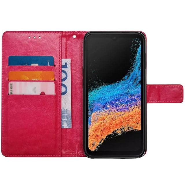 Wallet cover 3-kort Samsung Galaxy Xcover 6 Pro - Lyserød