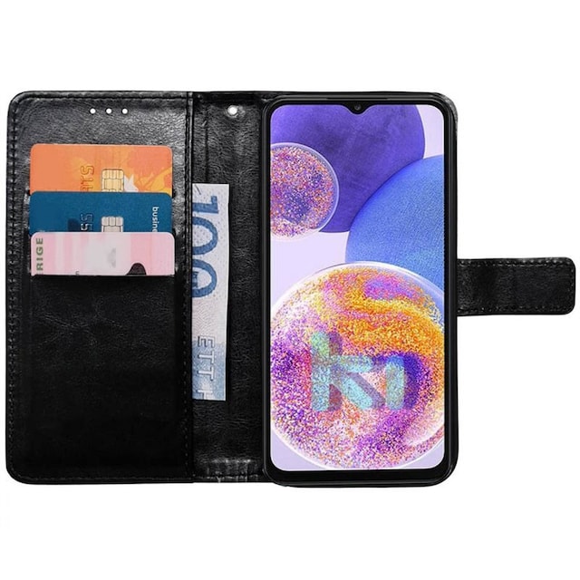 Wallet cover 3-kort Samsung Galaxy A23 5G - Sort
