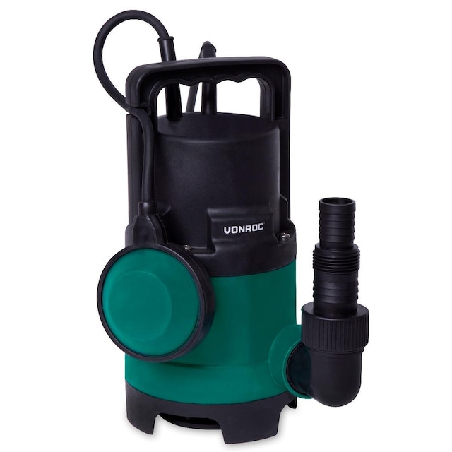 VONROC Dykpumpe - pumpe - 400W - 8000 l/t | Til snavset og rent vand