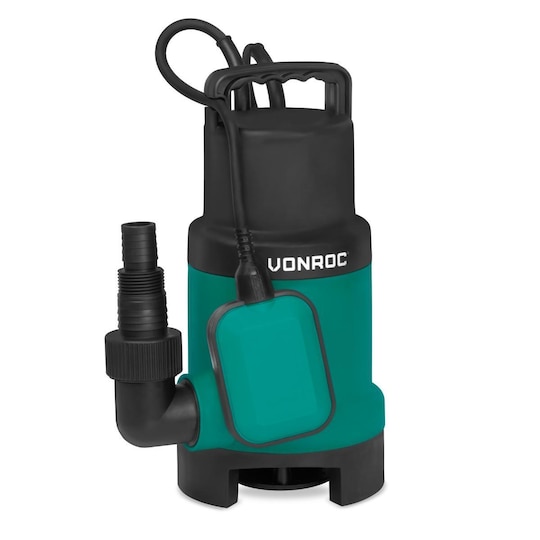 VONROC Dykpumpe- Pumpe til snavset vand- Vandpumpe- 750W- 14000l/h- Til  snavset og rent vand- Med flyderkontakt | Elgiganten