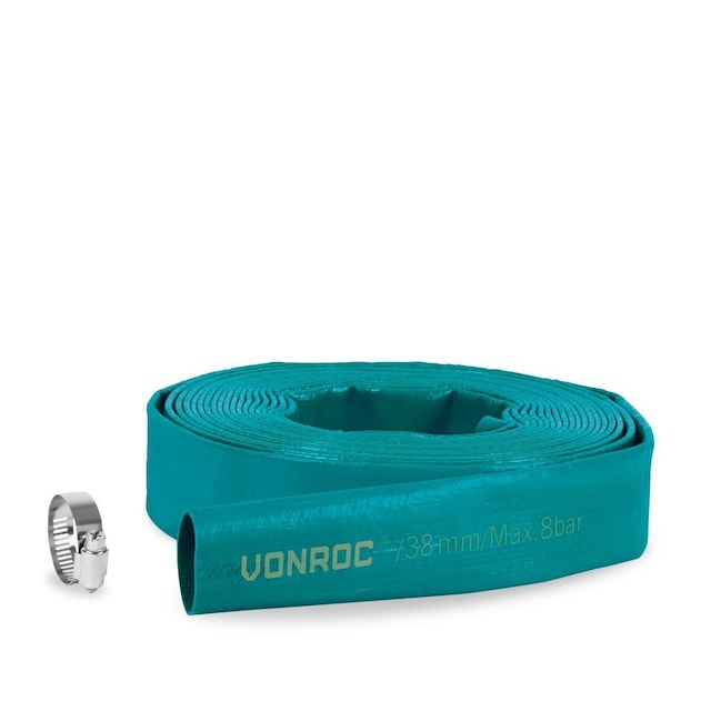 VONROC Flat slangesæt til dykpumper - Trykslange - Universal - 10m x 38mm