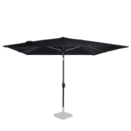 VONROC Parasol Rosolina 280x280cm Premium -  Vippefunktion - UV-resistent dug - Antracit/sort - Inkl. beskyttelsesovertræk