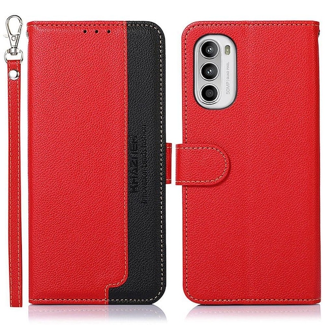 KHAZNEH telefoncover til Motorola Moto G52 - rød/sort