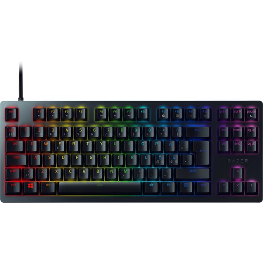 Razer Huntsman Tournament Ed. Gaming -tastatur, RGB LED -lys, nordisk,  kablet, sort | Elgiganten