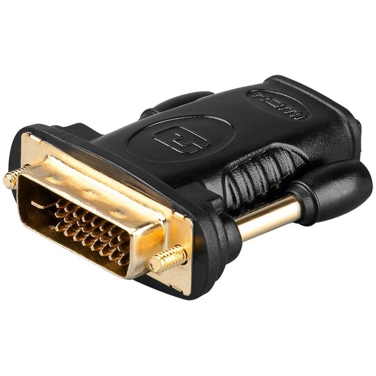 HDMI™/DVI-D-adapter, forgyldt | Elgiganten