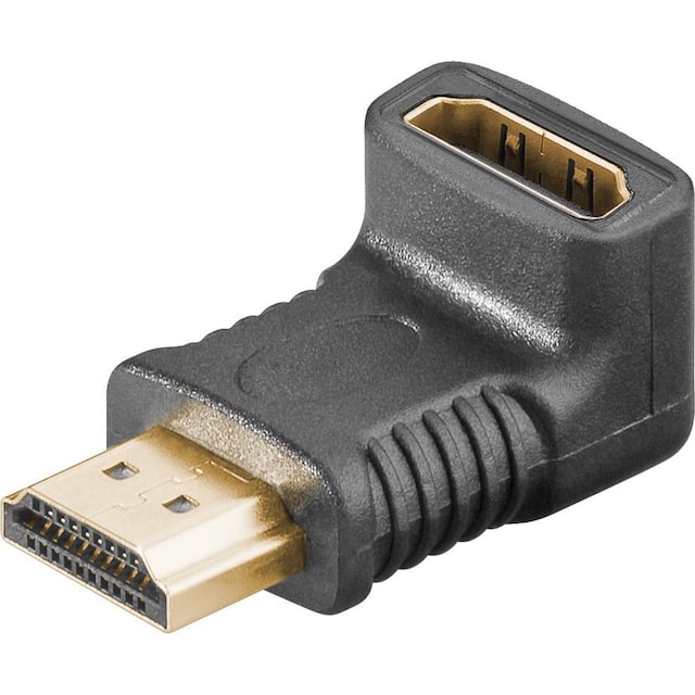 HDMI™-vinkeladapter, Guldpläterad
