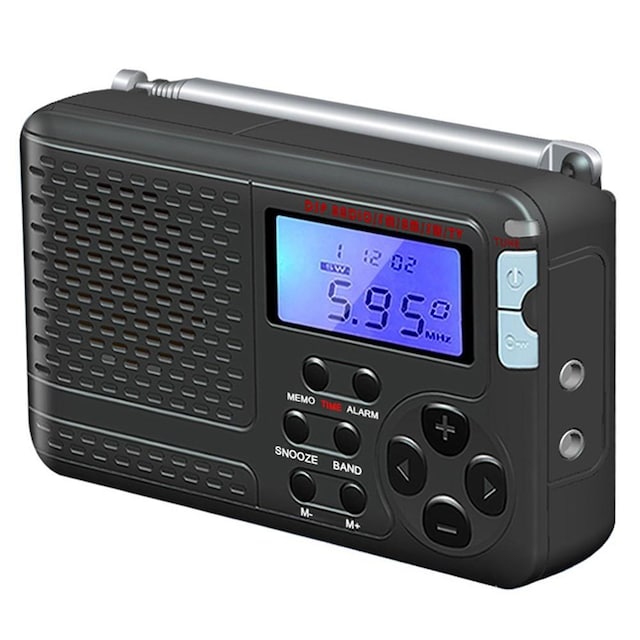 SY-7700 Retro AM/FM/SW/TV Fuldbåndsradio LCD-skærmradio