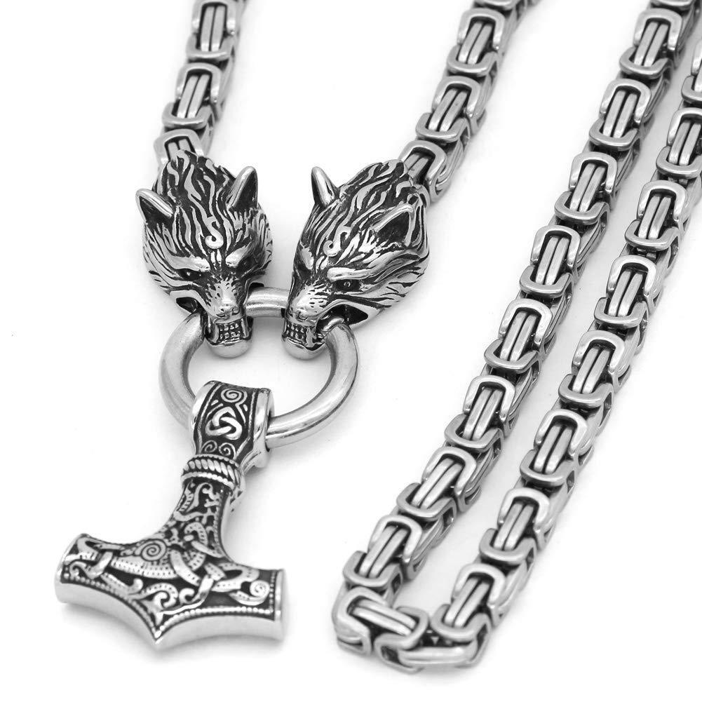 Vikinge smykke halskæde Thors hammer Rustfrit stål Sølv | Elgiganten