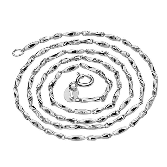 Kæde halskæde til kvinder barre form 925 Sterling Sølv Sølv 0,8 mm 40 cm |  Elgiganten