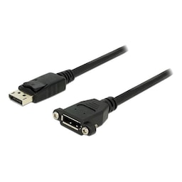 Delock Cable Displayport 1.2 male > Displayport female panel-mount 1 m