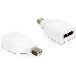 DeLOCK Mini DisplayPort han til DisplayPort hun-adapter, hvid