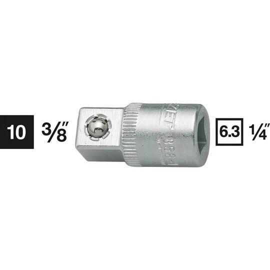 Hazet 858-1 Socket Adapter Drev (skruetrækker) 1/4 (6,3 mm) Udgang 3/8 (10  mm) 26.5 mm 1 stk | Elgiganten
