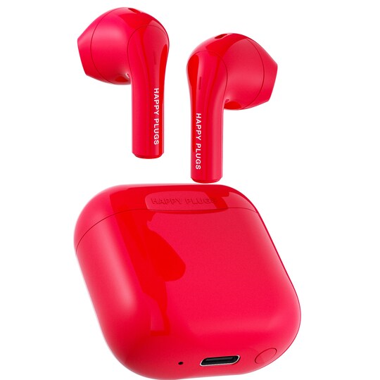 Happy Plugs Joy True Wireless in-ear høretelefoner (rød) | Elgiganten