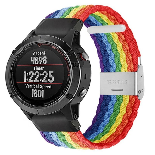 Flettet Elastik Armbånd Garmin Fenix 5 - Pride