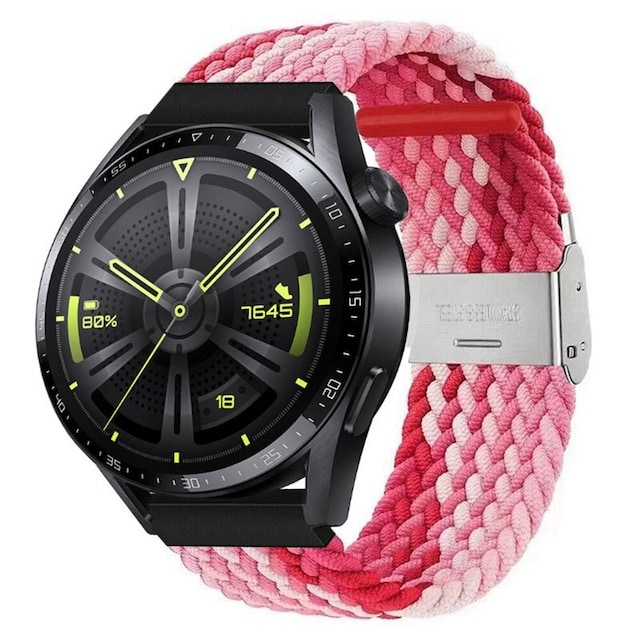 Flettet Elastik Armbånd Huawei Watch GT3 (46mm) - gradientred
