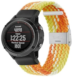 Flettet Elastik Armbånd Garmin Fenix 5X - Gradientorange