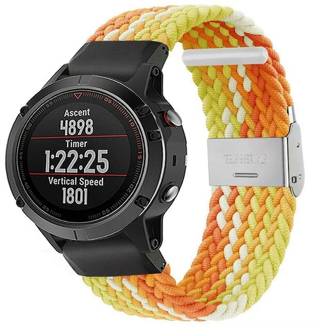 Flettet Elastik Armbånd Garmin Fenix 5X - Gradientorange