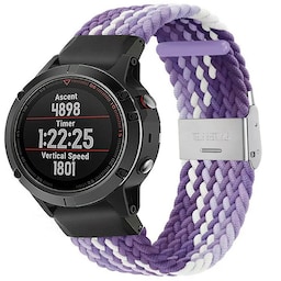 Flettet Elastik Armbånd Garmin Fenix 5 - gradientpurple