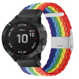 Flettet Elastik Armbånd Garmin Fenix 6 - Pride