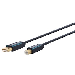 USB-A til USB-B 2.0 adapterkabel