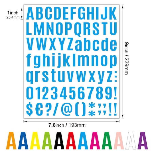 Klistermærker bogstaver og tal Flerfarvede 12 ark 972 klistermærker |  Elgiganten