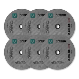 VONROC Skæreskiver sæt - Ø230mm - Rustfrit stål og metal - 6 stk. - Universal
