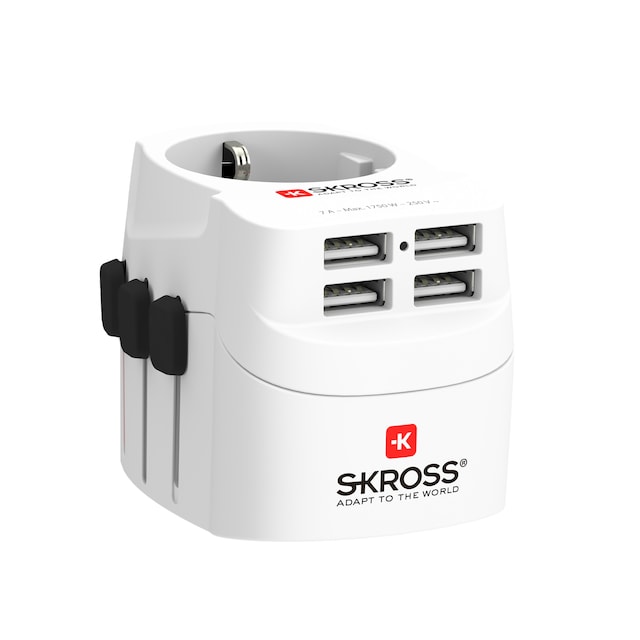 SKross PRO Light World USB 4xA rejseadapter 3310009