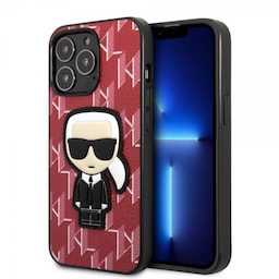 Karl Lagerfeld iPhone 13 Pro Max Cover Monogram Iconic Patch Rød