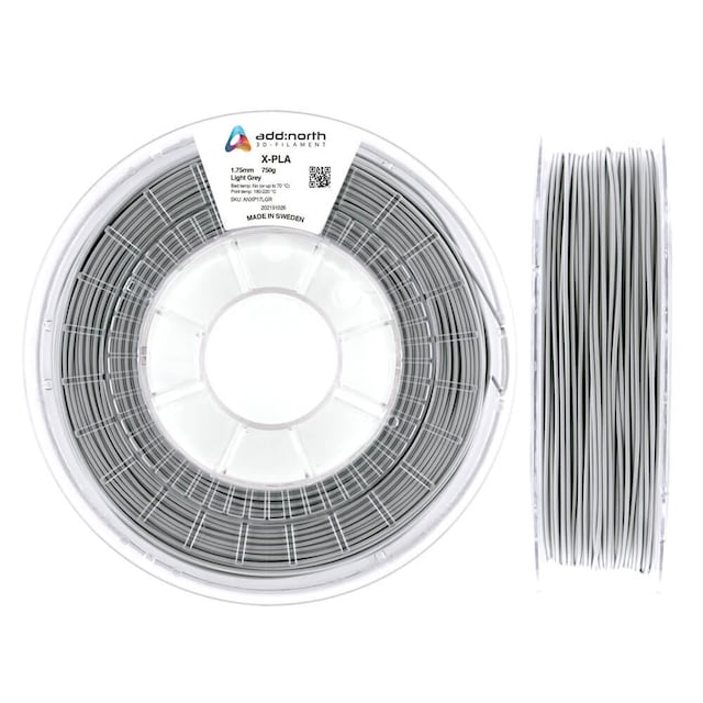 Filament X-PLA 1.75mm 750g Lysegrå