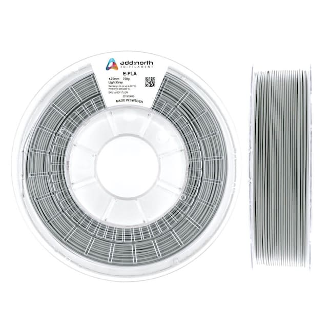 Filament E-PLA 1.75mm 750g Lysegrå