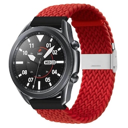 Flettet Elastik Armbånd Samsung Galaxy Watch 3 (45mm) - Mørkerød