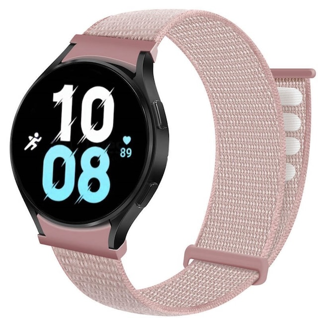 Nylon Armbånd  No-Gap Samsung Galaxy Watch 5 (44mm) - Rose Pink