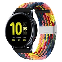 Flettet Elastik Armbånd Samsung Galaxy Watch Active 2 (40mm) - rainbo