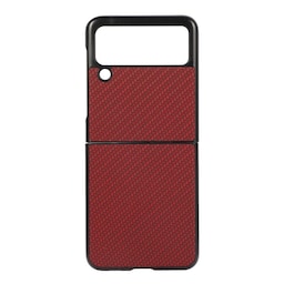 Kulfiber cover Samsung Galaxy Z Flip 4 - Rød