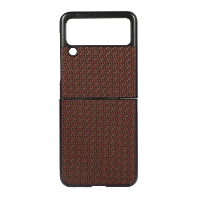 Kulfiber cover Samsung Galaxy Z Flip 4 - Brun