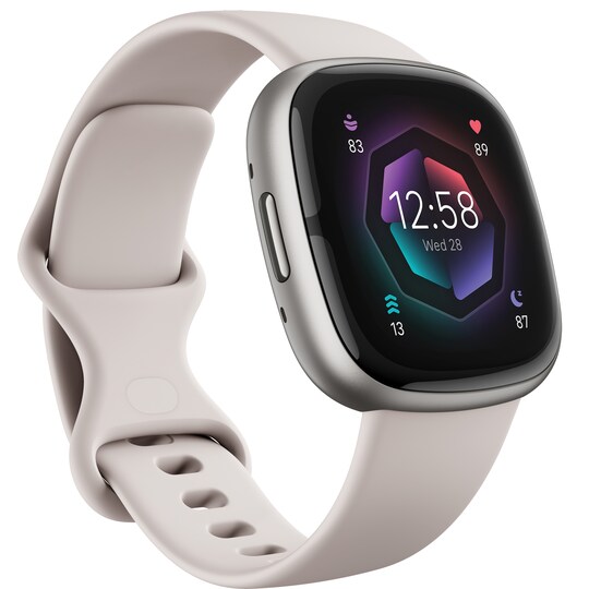Fitbit Sense 2 smartwatch (Lunar White/Platinum) | Elgiganten