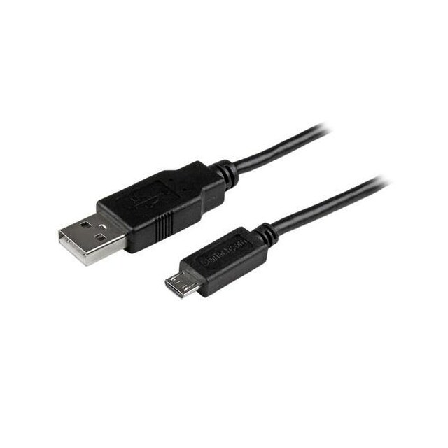 StarTech.com USBAUB1MBK, 1 m, USB A, Micro-USB B, USB 2.0, 480 Mbit/s, Sort