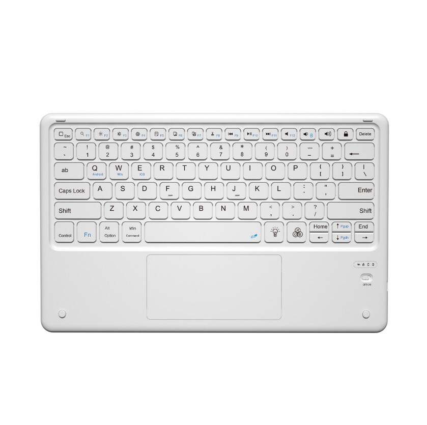 Mini trådløst Bluetooth-tastatur med touchpad hvid | Elgiganten