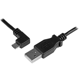 StarTech.com Micro USB-kabel för laddning och synkning M/M - Vänstervinklad Mi