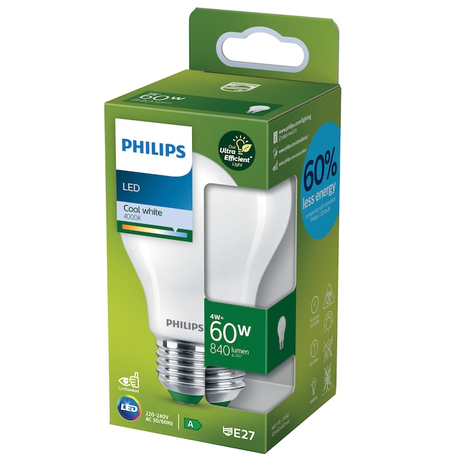 Philips LED-pære 4.8W E27