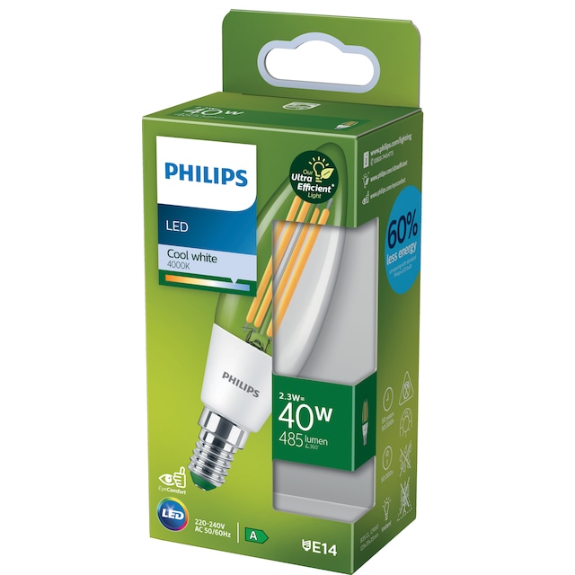 Philips LED-pære 2.3W E14