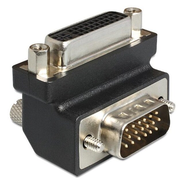 DeLOCK DVI-adapter, DVI-A - VGA(HD15), 24+5-pin hun - 15-pin han, vink